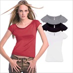 B&C - Damen Boat Neck T-Shirt 'Love Boat' 