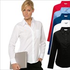 Fruit of the Loom - Popeline Langarm-Bluse 