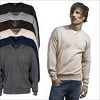 Tee Jays - Merino Wollpullover mit V-Ausschnitt 