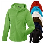 James & Nicholson - Girly Microfleece Jacket Hooded