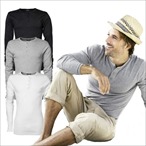 Tee Jays - Mens 1x1 Rib Grandad Longsleeve 