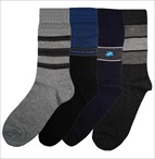 4 Paar Herren-Socken mit Streifen 