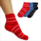 3 Paar Damen Kurzsocken mit Streifen 